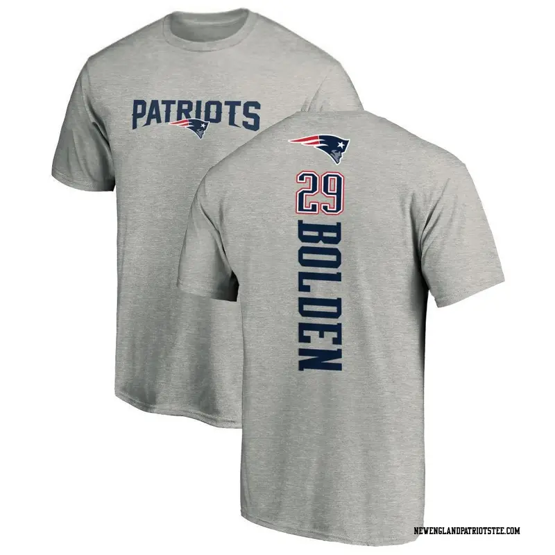 Men's New England Patriots ＃29 Isaiah Bolden Ash Backer T-Shirt