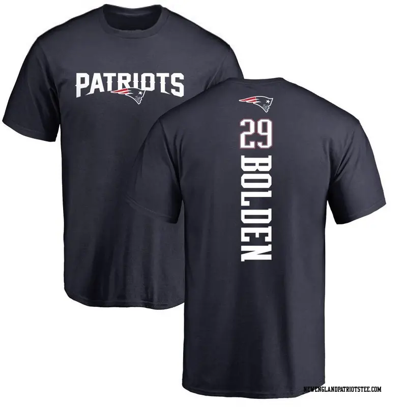 Men's New England Patriots ＃29 Isaiah Bolden Navy Backer T-Shirt