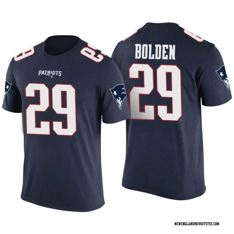 Men's New England Patriots ＃29 Isaiah Bolden Navy Color Rush T-Shirt