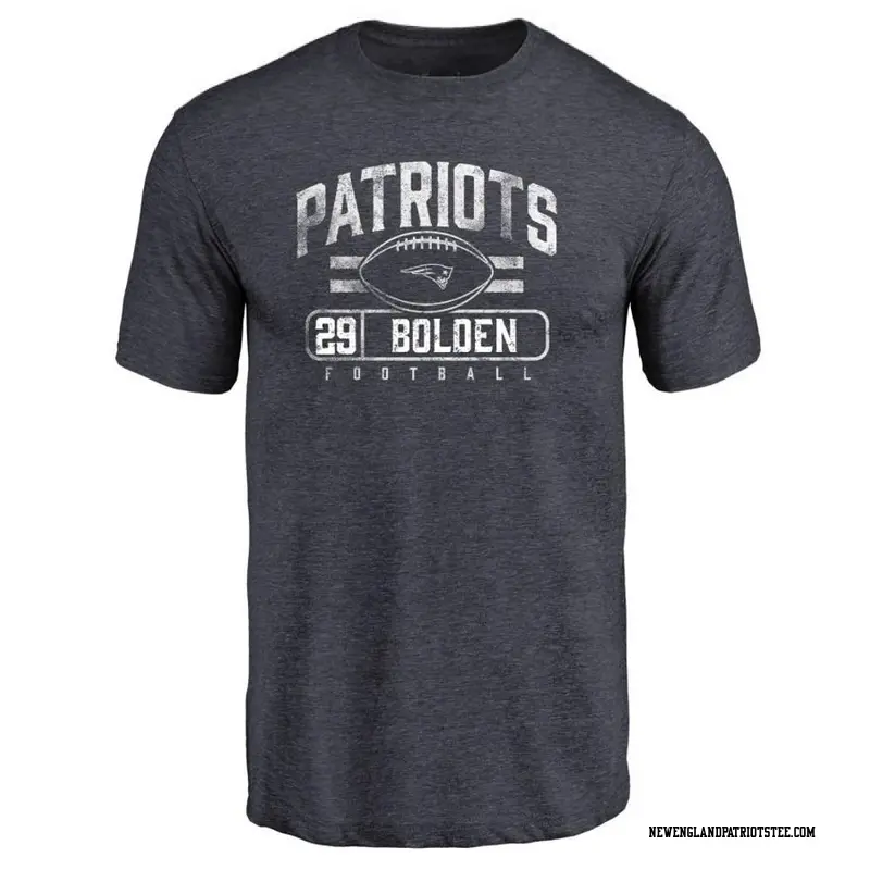 Men's New England Patriots ＃29 Isaiah Bolden Navy Flanker T-Shirt